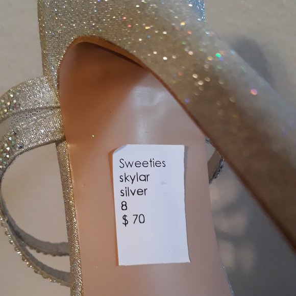 Sweetie's Shoe Collection, Silver/Rhinestone Heels - Picture 5 of 6